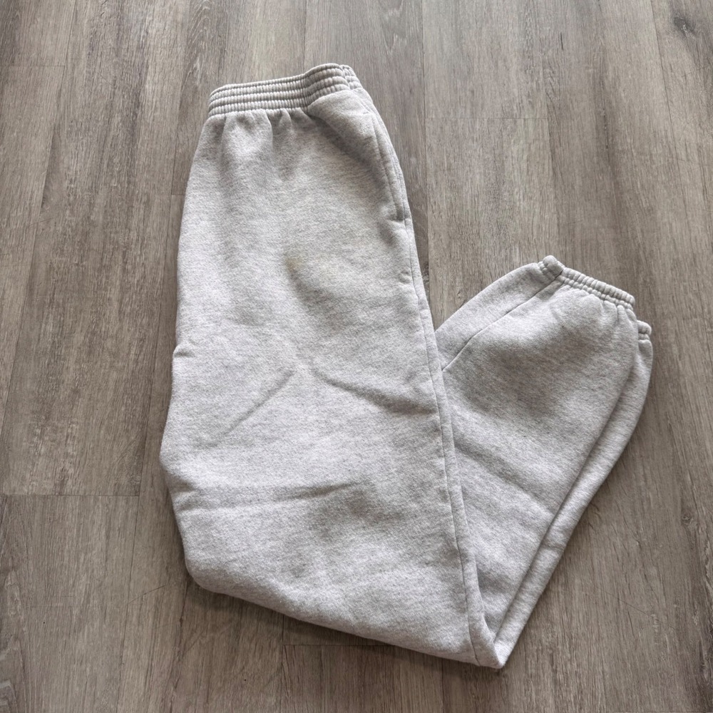 Vintage Hanes Premium Heavyweight Sweatpants Gray Made in USA Large Joggers